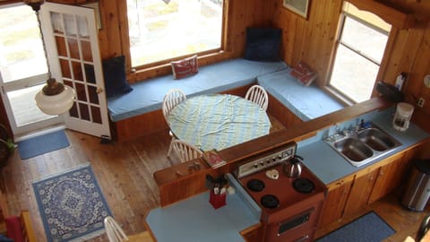 Kitchen and dining from the loft