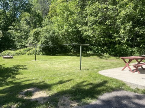 Huge yard with patio & fire pit
