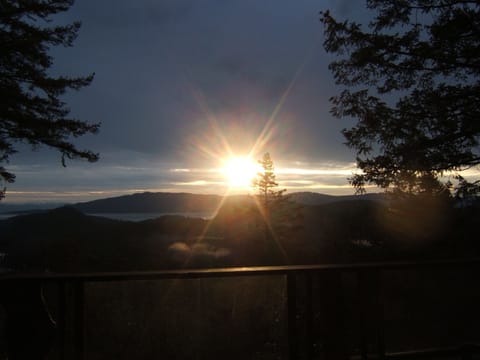 Beautiful sunset view from deck