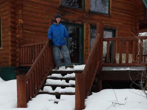 Early winter with grandson