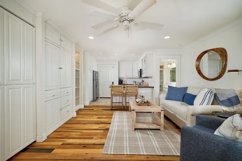 Living area with built in cabinetry, Samsung Smart TV
