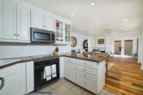 Kitchen with professional induction cooktop