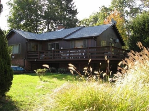 Outside view with wrap around deck