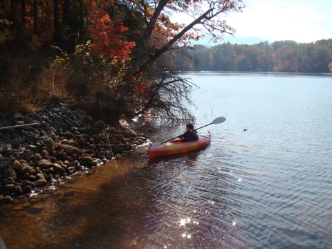 Welcome to Eagle Point at Lake Adger. Kayaks and canoe available for guest use