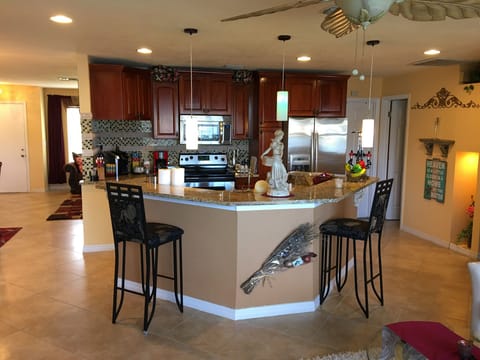 Modern kitchen with stainless appliances