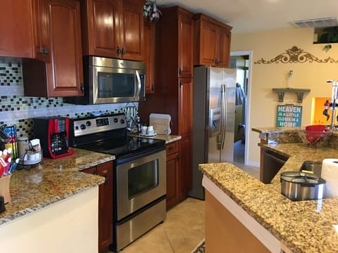 Modern kitchen with stainless appliances