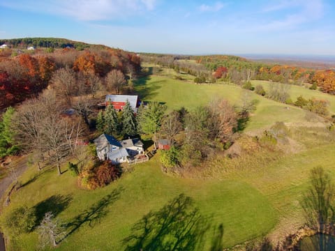 Aerial view of the farm