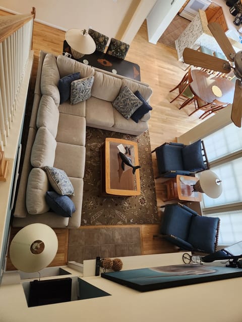 View of living area from upstairs