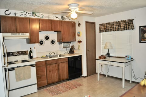 Kitchen. 6-8 person dining table not shown.