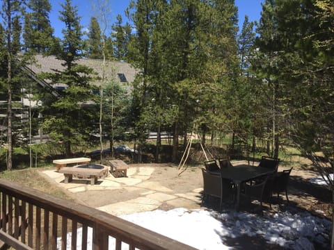 Firepit and second dining area.