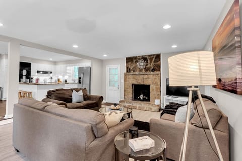 Living Room with TV and Foosball Table - Main Level