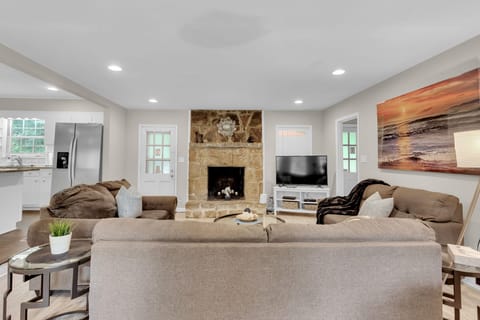 Living Room with TV and Foosball Table - Main Level