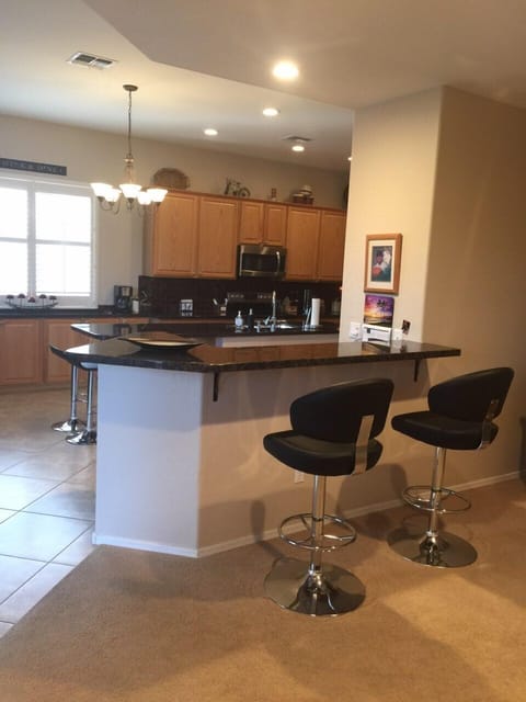 New bar top counter in game room area off kitchen! 