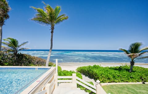 Incredible shades of blue from the pool deck