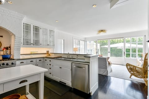 Kitchen looking out to the pool