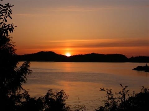 Sunsets from cottage are often very colourful.