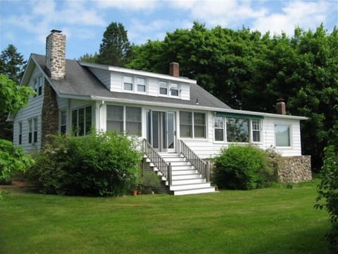 This is the back of the house, which faces the water.