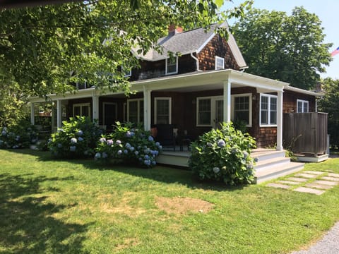 View of Side Porch with enclosed outdoor shower
