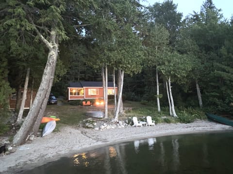 Private yard and beach