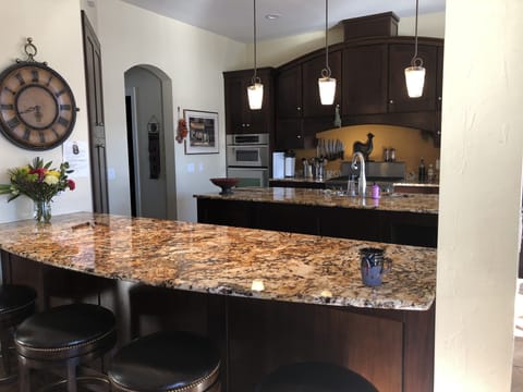 Entertaining in the heart of the house. 
