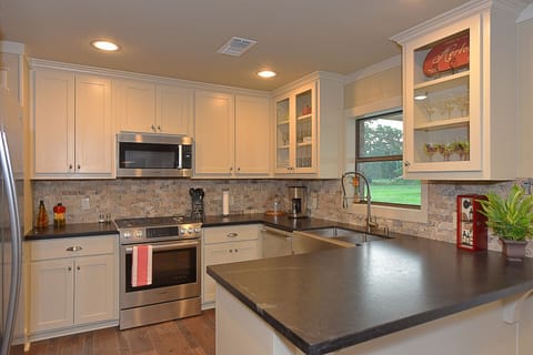 Kitchen with view of countryside