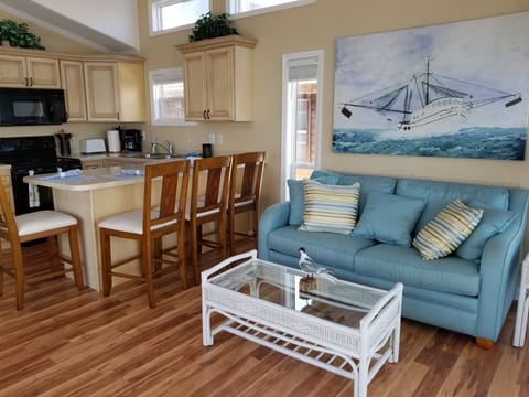 Comfortable seating to enjoy the waterfront windows