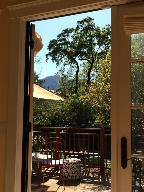 A glimpse of Mt. Tam's East Peak from the breakfast table