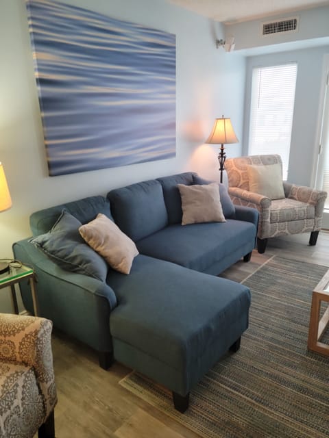 Comfortable seating in the living room with modern decor. 