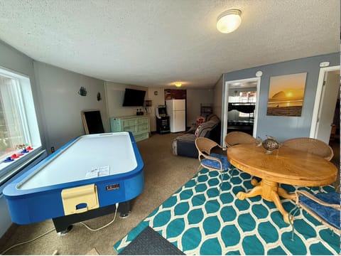 Downstairs entryway showing living room
