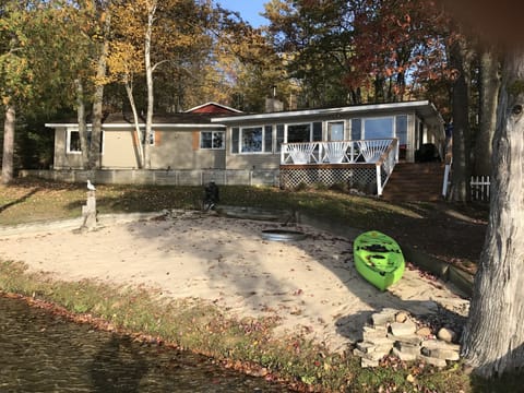 Sandy beach area with gradual walk-out lake