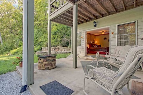 1st floor back patio with fire pit