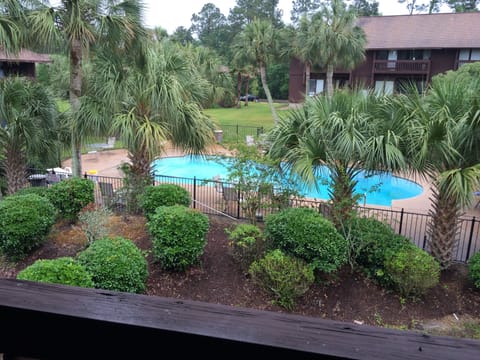 Balcony Overlooking Pool