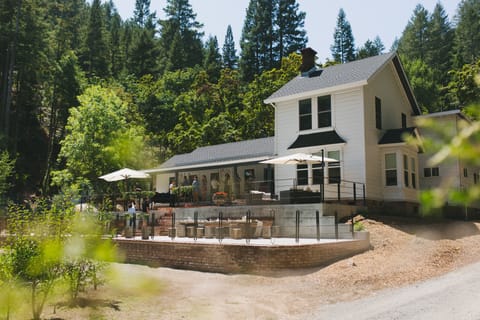 The historic, newly renovated house has 3 decks for dining, lounging, yoga, etc.