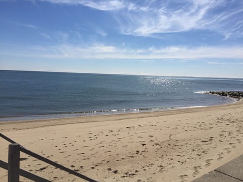 private, deeded, sandy Popponesett beach