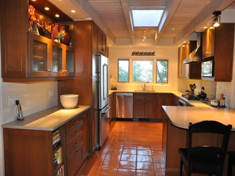 Summer 2013 renovated kitchen with enlarged window to take in mountain view!