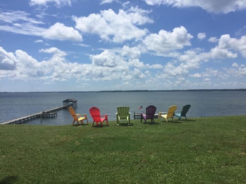 endless views, great lawn and new dock.