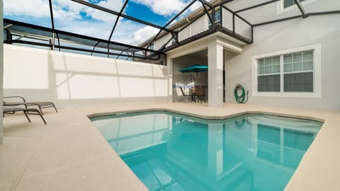 Indoor, private, fenced pool ideal for sun-bathing and relaxing.