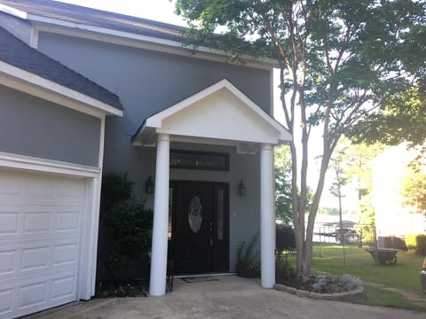 Front of the house with lakeview