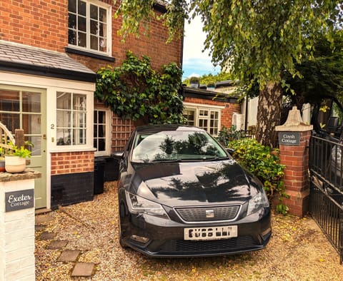 Car parking space for medium sized cars (Seat Leon is pictured).
