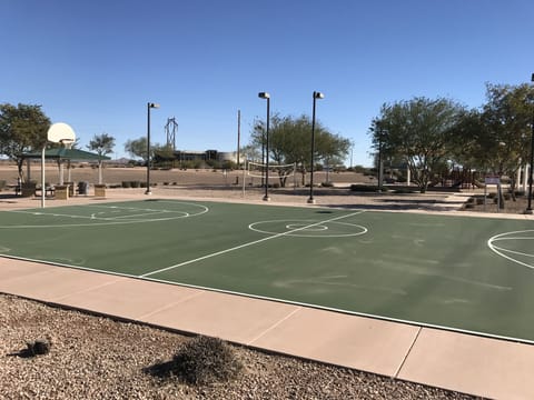 Community basketball Court and playground 