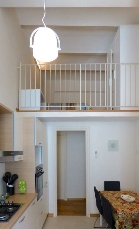 Kitchen View of Loft Bedroom