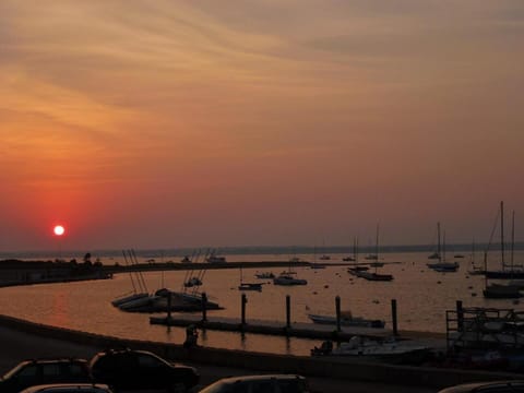 Sunset over the Watch Hill Bay taken from deck off of living room