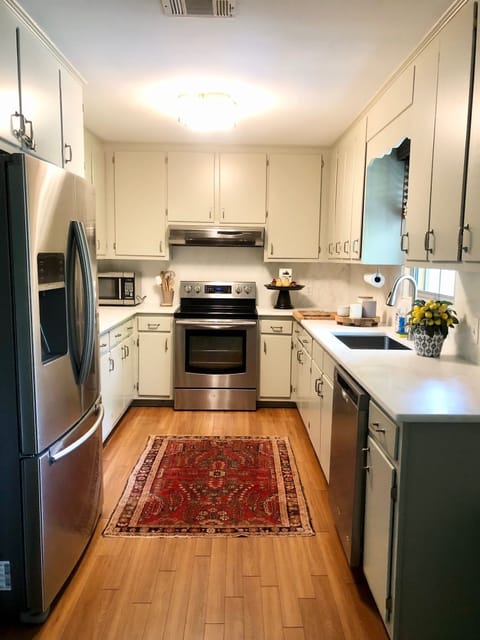 Kitchen (renovated June 2022) with marble countertops