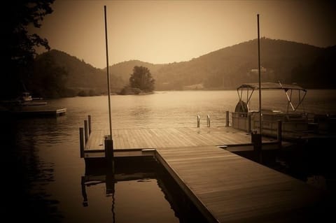 View to the our new 20 x 20 dock, 