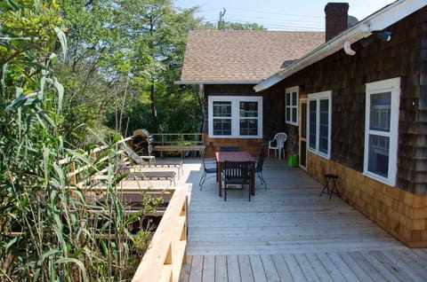 Deck and side entrance.