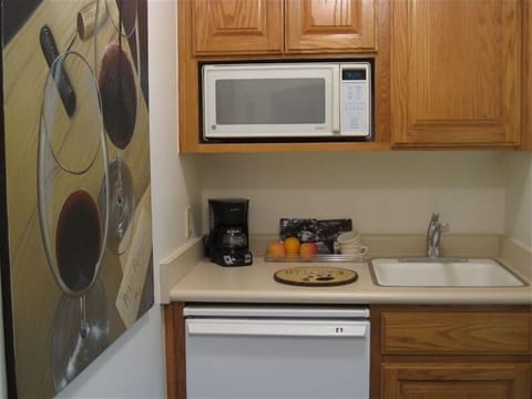 Kitchenette- Fully Stocked With Dishes, Coffee, Fresh Fruit and Granola Bars