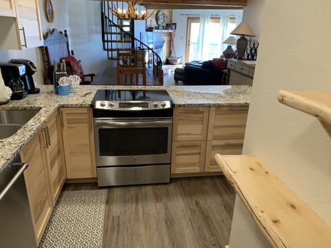 Kichen with stainless steel appliances