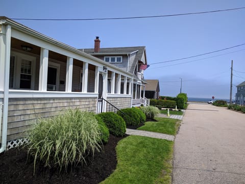 A view from front of house down the street