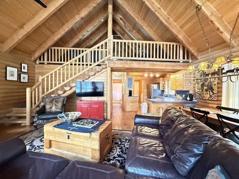 Access to the upstairs is through the stairs pictured here.