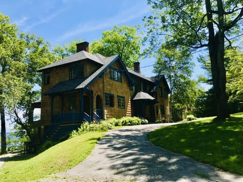 Estate on the sea. The house has been restored to its original "shingled" look.